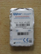 1 Monatslinse iWear Oxygen - wie Biofinity /-2,00 / MHD 07/2026 / neu
