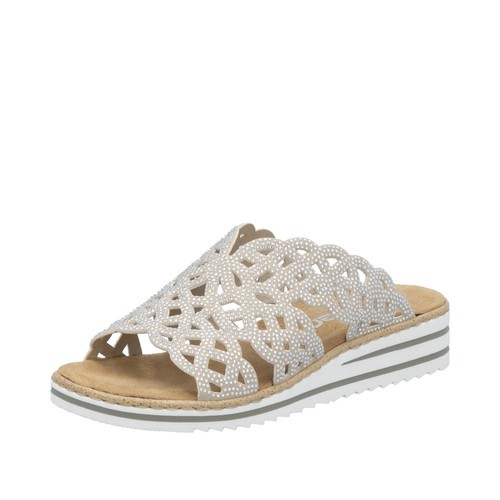 Rieker damen pantolette beige - rieker,