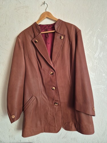 Damen lederjacke braun aus - lederjacke,