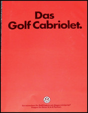 VW Golf 1 Cabrio Prospekt, 8.1985, Cabrio GL und GLi,   mit Farben und Polstern