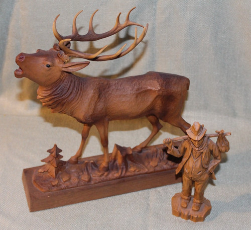 Figur hirsch und wanderer - figur,