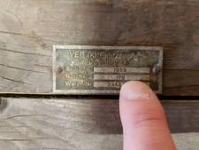 DDR Typenschild Anhänger