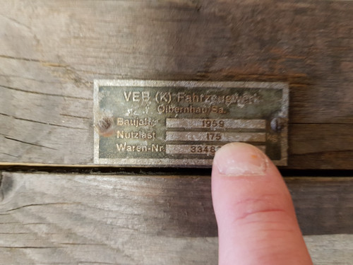 Ddr typenschild anhänger - ddr,