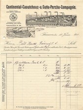 Alte Rechnungen, "Continental Caoutchouc u. Gutta Percha Compagnie" 18.06.1911
