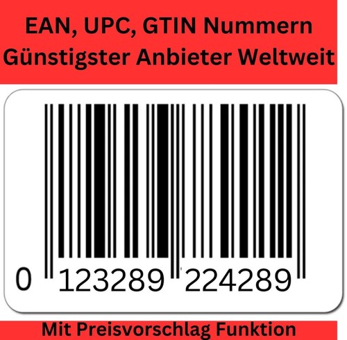Ean upc codes - barcode, nummern