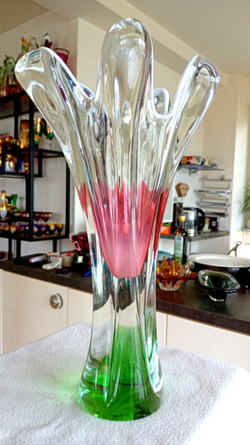 Große schwere glas vase - große,