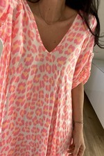 Kleid Lang Leo Print Neu 36 38