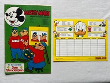 Micky Maus 1971 Nr. 35 mit Beilage Stundenplan