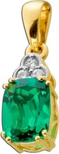 Smaragd Anhänger Gelbgold 585