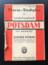 Pharus-Stadtplan Potsdam mit Wannsee, 1:17000,  Pharus-Plan Verlag DDR 1952
