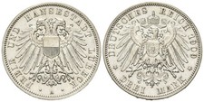 Lübeck - Stadt - 3 Mark 1909