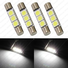4 x White 28mm 3SMD T6 6641