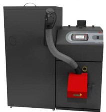 Pelletheizung-Komplett-Anlage Iwabo Pellux 100 20 kW Kessel Pufferspeicher Laddo