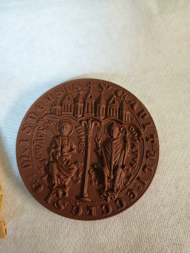 Medaille porzellan braun - medaille,
