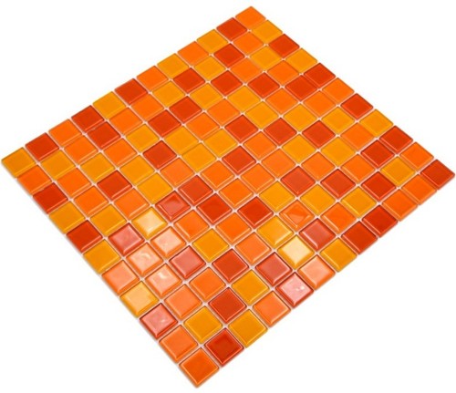 Glasmosaik gelb orange rot - glasmosaik,