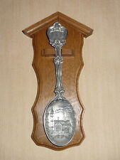 Frieling Zinn Jahreslöffel 1989 Rathaus Ingolstadt Löffel auf Eichenholz Z03