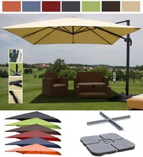 300x300 cm Alu Sonnenschirm Ampelschirm Gastronomie Garten Sonnenschutz 3x3m XXL