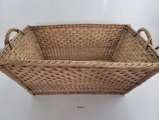 Weidekorb Wäschekorb Korb eckig alt antik Deko Pflanzgefäß Garten #2512371