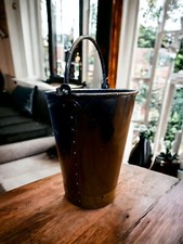 Antiker architektonischer antiker METALL FEUEREIMER Eimer - Kohlekaminhelfer