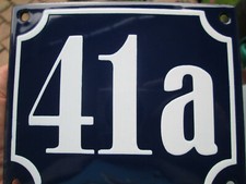 Hausnummer Emaille Nr. 41a