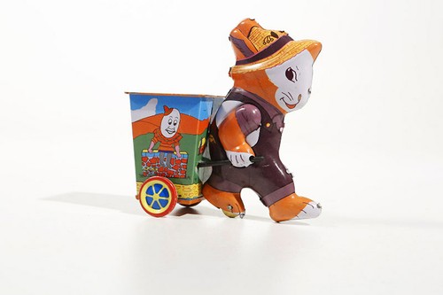 Blechspielzeug hase mitkarre - *,
