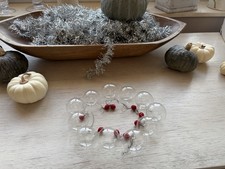 Alt Weihnachtskugeln  Klar mundgeblasen Glas Christbaumschmuck  Klein 11 Stück