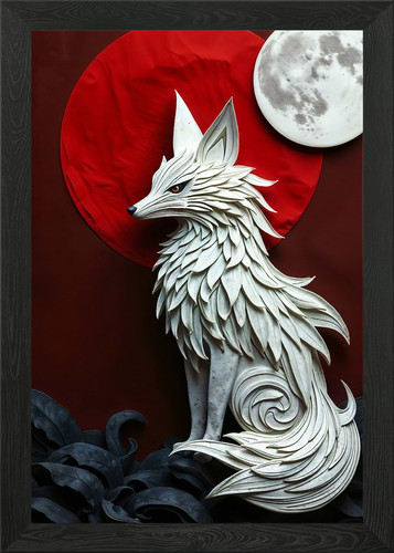 Papercraft weißer fuchs - papercraft,