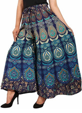 Indische Damen blau Baumwolle