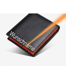 Herren Geldbörse Leder Brieftasche Geldbeutel Portemonnaie  personalisiert 