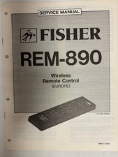Fisher Service Manual Reparaturanleitung Schaltpläne REM-890 Fernbedienung