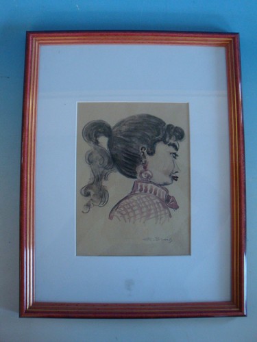 Vintage zeichnung mädchen - vintage,
