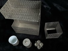 Neu ausgefal. Designer Set Regal Klinexbox Zahnbecher Lippenstifthalter Dose