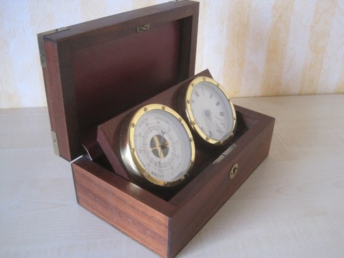 Schiffs uhr mit barometer - schiffs-, in