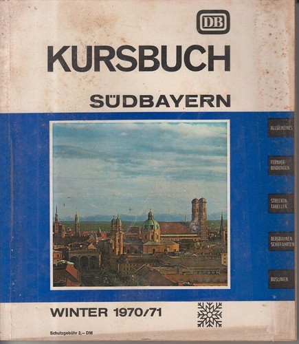 Amtliches kursbuch südbayern - amtliches, kursbuch,