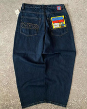 Y2K Blue Wide Leg Jeans Mens