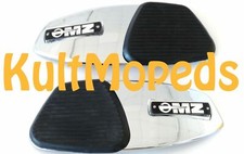 MZ TS 125 150 Tank Chromblenden Kniekissen 1 Paar Emblem Logo Schoner Tankpads