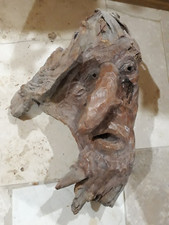 Wurzelsepp Schnitzerei, Waldgeist, Holzfigur, rustikal,Wurzelgesicht,Ahrntal -2-