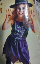 NEU 3tlg. Hexe mit Leucht-Hut