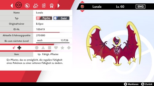 Shiny lunala 6iv - 6iv, 100