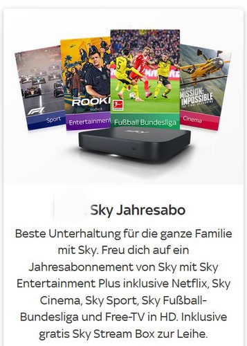 Sky jahresabo gutschein - jahresabo,