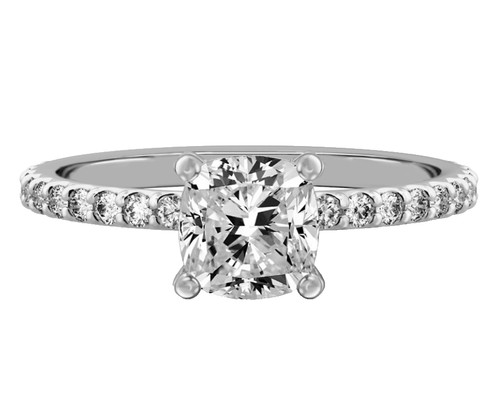 14k weißgold ct cushion - 14k,