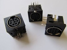 5 Stück/pcs - Mini DIN Buchse 8 pol. für Printmontage , print socket 8 way