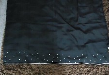 Tuch Schal Stola Hijab Schwarz Strasssteine