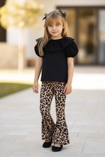 Leopard print flare trousers - leopard,