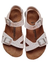Birkenstock Milano Sandalen Kinder Gr. 31 Weiß Glitzer Schnallen