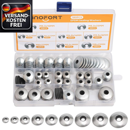 Epdm dichtscheiben set 180 - epdm,