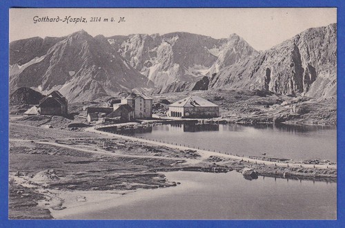 Alte gotthard hospiz - ak, gotthard-hospiz