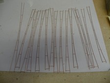 1/ Sommerfeldt N - 15 x Fahrdraht Kupfer ca. 21 cm lang TOP ZUSTAND