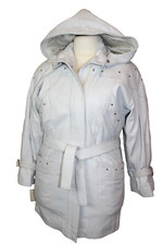 Damen Echt Leder Übergang Jacke  von "ULTSCH"  Gr. 42 in Schneeweiß, NEU UNIKAT!