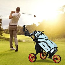  3-Rad Golftrolley Golfcart Golfwagen Schubwagen Golfcaddy klappbar mit Bremse